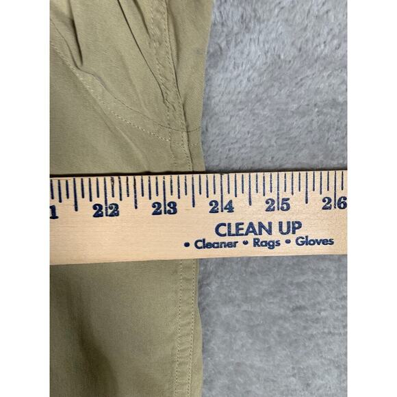 A[X]IST Shirt Men's Large Tan 100% Silk Button-Up Short Sleeve Washable - Picture 9 of 11